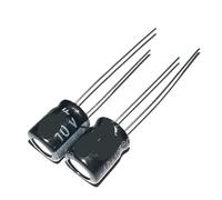 Condensador electrolítico, Paquete de 2 condensadores electrolíticos 10 V, 100 UF-2200 UF, varios tamaños, con orificio pasante(10v100uf-5x11)