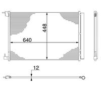 CONDENSADOR MAHLE AC 412 000S Aire Acondicionado Para MERCEDES-BENZ