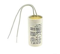 Condensador montado en la pared de la bomba de agua de la caldera 2.5uF compensación de potencia reactiva Diseño plástico y metal de bajo ruido 49x24.5mm para sistema de calefacción Longevidad