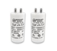 Condensadores 3,5 uF para reparación de persianas enrollables SOMFY, SIMU. Condensador cilíndrico de 2 terminales Faston 2,8 especial reemplazo para motor 8Nm a 10Nm de persiana.