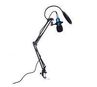 Condenser Microphone Mic Kit Live Studio Sound Recording Mount Boom Stand silver
