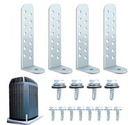 Condenser Mount Bracket - Compressor Rack Holders | Heavy Duty Steel Support For Industrial Home Garage Workshop | Secure Frame For Concrete Masonry Walls Durable Anti-Rust Coating
