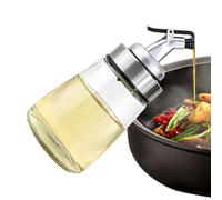 Condiment Oil Bottle - 170ml Glass Leak-Proof Dispenser | One-Button Precision Pouring Container | Transparent Seasoning Cruet For BBQ, Grilling, Frying, Salad, Air Fryer, Camping, Picnic, Party