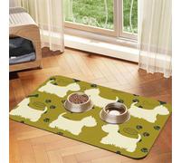 Condimentos Especias Impresas,Tapete Impermeable para Comida de Mascotas, manteles Individuales para Comida y Agua para Perros y Gatos, tapetes de Cuero sintético para Comida.,40x60cm