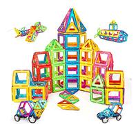 Condis 120 Piezas Bloques de Construcción Magnéticos para Niños, Juegos de Viaje Construcciones Magneticas Imanes Regalos Cumpleaños Juguetes Educativos para Niños Niñas de 2 3 4 5 6 7 8 Años Infantil