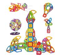 CONDIS 160 Piezas Bloques de Construcción Magnéticos Kit de Inicio, Juegos de Viaje Construcciones Magneticas Imanes Regalos Cumpleaños Juguetes Educativos para Niños Mayores de 3 años