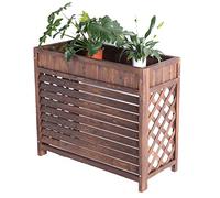 Condizatore d'Aria in Legno per Esterni Rack Copri Condizatore da Esterno Legno Marrone Copertura Condizatore 100 x 43 x 94 cm 110 x 50 x 85 cm Soporte para Fiori (Tamaño: 110 x 50 x 85 cm)