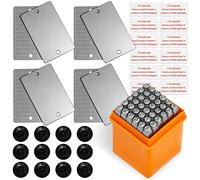 CONDOLD Juego de billeteras Bitcoin de acero que incluye almacenamiento de semillas de criptomonedas y 36 piezas número y letra mayúscula, estampado de metal de acero (l1/8 pulgadas/3 mm) con etiqueta única y ajuste de botón para imprimir llaves privadas admite hasta 24 palabras para almacenar Bitcoin, Ethereum, ERC20 y más (4 juegos)