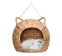 Condominio tejido para gatos - de paja de mimbre para gatos, cama ligera colgante para gatos | Casa para gatos ligera y cómoda hecha a mano, cama para gatos colgante ecológica para comodidad