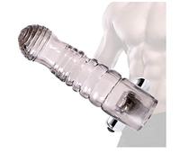 CondóN De VibracióN En Espiral De Cristal Para Hombre Productos Para El Sexo Con CondóN Ultradelgado De Pene Realista Parejas Que Usan Anticonceptivos Varias Veces (B)