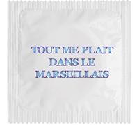 Condón humorístico - modelo Provence Alpes Côte d'Azur - de látex fino y resistente - Estampado en Francia - Capote rigolo para hombre (Todo me gusta)