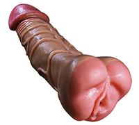 CondóN Masculino Multifuncional Y Realista Silicona LíQuida EyaculacióN Retardada Alargada Y Engrosada Taza De MasturbacióN Consolador Reutilizable