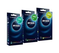 Condones MY.SIZE PRO, talla 0,1,2-45,47,49 mm, 3x10 piezas - ajuste perfecto y talla adecuada para todos