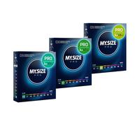 Condones MY.SIZE PRO, talla 0,1,2-45,47,49 mm, 3x3 piezas - ajuste perfecto y talla adecuada para todos