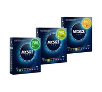 Condones MY.SIZE PRO, talla 1,2,3-47,49,53 mm, 3x3 piezas - ajuste perfecto y talla adecuada para todos