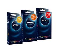 Condones MY.SIZE PRO, talla 3,4,5-53,57,60 mm, 3x10 piezas - ajuste perfecto y talla adecuada para todos