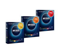 Condones MY.SIZE PRO, talla 3,4,5-53,57,60 mm, 3x3 piezas - ajuste perfecto y talla adecuada para todos
