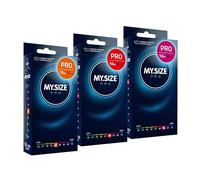 Condones MY.SIZE PRO, talla 4,5,6-57,60,64 mm, 3x10 piezas - ajuste perfecto y talla adecuada para todos