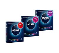 Condones MY.SIZE PRO, talla 5,6,7-60,64,69 mm, 3x3 piezas - ajuste perfecto y talla adecuada para todos