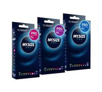 Condones MY.SIZE PRO, talla 6,7,8-64,69,72 mm, 3x10 piezas - ajuste perfecto y talla adecuada para todos