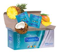 144 Preservativos Pasante Tropical 180x52 mm 3 Sabores Tropicales