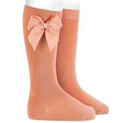 Condor 2482/2 - CALCETIN ALTO CON LAZO Niñas color: DURAZNO talla: 23
