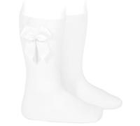 Condor - CALCETIN ALTO CON LAZO Niñas color: BLANCO talla: 2