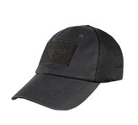 Condor Electronics Gorra de béisbol táctica para hombre malla ajustable 3 parches negro