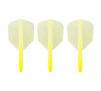 Condor Plumas Flights Amarilla Shape Corta 21. 5mm 3 uds.