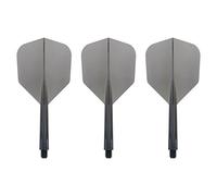 Condor Plumas Flights Negra Clear Shape Media 27. 5mm 3 uds.
