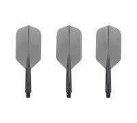 Condor Plumas Flights Negra Clear Slim Corta 21. 5mm 3 uds.