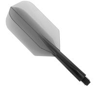 Condor Plumas Flights Negra Clear Slim Mediana. 27. 5m 3 uds.