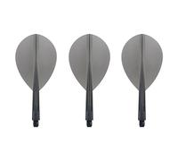 Condor Plumas Flights Negro Clear Pear Corta 21. 5mm 3 uds.