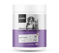 Condroprotector para Perros y Gatos, 120 Masticables - Comprimidos para Cadera y Articulaciones de Perros Grandes y Pequeños - Huesos con Condroitina, Glucosamina, MSM, Ácido Hialurónico y Cúrcuma