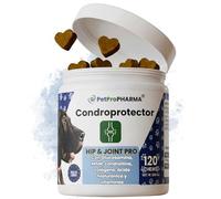 Condroprotector Perros y Gatos Antiinflamatorio Articulaciones Cadera Hip and Joint Suplemento Colageno con Glucosamina para Mascotas Senior grandes Movilidad salud articular 120 pastillas masticables