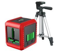 CONDTROL - Láser Línea QB SET Rojo con Trípode - 1 Línea Vertical y 1 Línea Horizontal Rojas - 2 Modos - Rosca 1/4'' - Se entrega con Accesorios