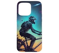 Conducción de MTB en la luz de la luna Carcasa para iPhone 15 Pro Max