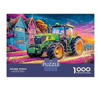 Conducción de Tractores 1000 Piezas Estilo de Arte Paisaje Rural Rompecabezas Desafiantes Juguetes Desafiantes para Adultos Juego De Habilidad para Toda La Familia Regalos 38x26cm/1000pcs