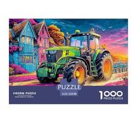 Conducción de Tractores Juego Familiar De Alta Definición Estilo de Arte Paisaje Rural Un Puzzle para Compartir Y Disfrutar Original para Adultos Y Niños (Desde 14 Años) 52x38cm/1000pc