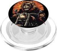 Conduce como un rey con este traje de león en motocicleta PopSockets PopGrip para MagSafe