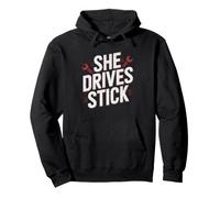 Conduce Manual Transmision Auto Mujeres Mujer Chica Tres Sudadera con Capucha