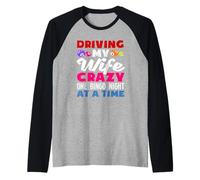 Conducir Mi Esposa Loco Uno Bingo Noche Bingo Jugador Camiseta Manga Raglan