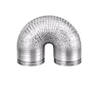 Conducto de aire flexible de aluminio de 80 mm, manguera de ventilación de doble capa para campana extractora de cocina, secadora, ventilador de escape de baño con soporte de alambre de acero