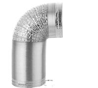 Conducto de aire flexible de aluminio, manguera acústica for ventiladores, campanas extractoras y sistemas de ventilación (4 m, 200 mm)(5m 200mm)