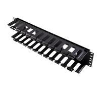 Conducto de dedo horizontal 2U para estante de gestión de cables de gabinete con cubierta de 19 pulgadas