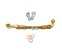 Conducto de Freno Accesorios para Manguera Freno De Motocicleta Acero Inoxidable Trenzado 0° A 90° con Tubo Aceite Y Tipo Banjo Giratorios 360 Grados(240cm)