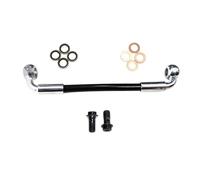 Conducto de Freno Accesorios para Motocicleta ATV, Embrague Hidráulico, Línea Banjo, Manguera De Aceite Trenzada, Cable Freno Acero AN3 90°-90°(60cm)