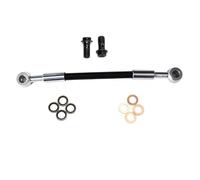 Conducto de Freno Cable De Freno Acero AN3 0°-0° para Motocicleta ATV, Manguera Embrague Hidráulico Tipo Banjo, Accesorios para Tubería Aceite Trenzada(380cm)