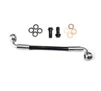 Conducto de Freno Cable De Freno Acero AN3 90°-90° para Motocicleta ATV, Tubo Aceite Trenzado, Embrague Hidráulico, Accesorios Manguera Banjo(160cm)