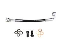 Conducto de Freno Cable De Freno Acero para Motocicleta ATV AN3 0°-90°, Manguera Banjo Embrague Hidráulico, Accesorios para Tubería Aceite Trenzada(60cm)